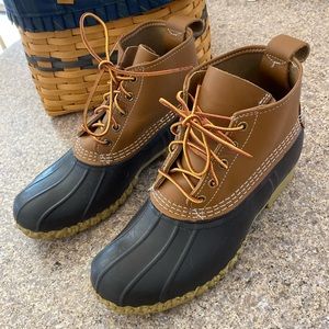 L.L. Bean 6” Duck Leather Rubber Boot Women’s 10 M FM 175062 Bean Boots